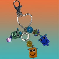 Robot charm keychain