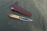 Image 2 of Yakut knife RH blade Hazel tree burl