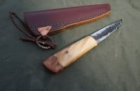 Image 5 of Yakut knife RH blade Hazel tree burl