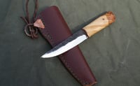 Image 8 of Yakut knife RH blade Hazel tree burl