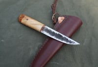 Image 9 of Yakut knife RH blade Hazel tree burl