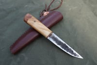 Image 10 of Yakut knife RH blade Hazel tree burl