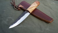 Image 11 of Yakut knife RH blade Hazel tree burl