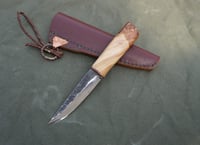 Image 14 of Yakut knife RH blade Hazel tree burl