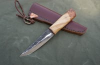 Image 15 of Yakut knife RH blade Hazel tree burl