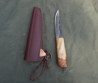 Image 16 of Yakut knife RH blade Hazel tree burl