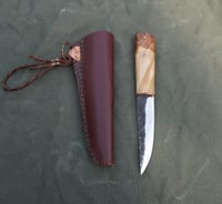 Image 18 of Yakut knife RH blade Hazel tree burl