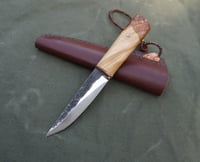 Image 21 of Yakut knife RH blade Hazel tree burl