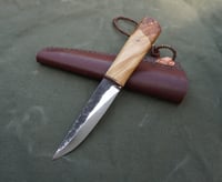 Image 22 of Yakut knife RH blade Hazel tree burl