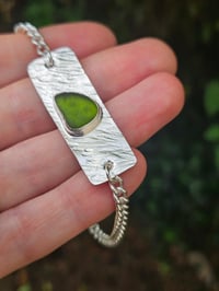 Image 6 of Ready to ship! Mens Green Cornish Seaglass Bracelet 