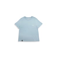 CLOUD EMBROIDERED WOMENS CUT TEE - ARCTIC BLUE