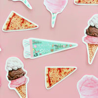 Image 2 of Holiday at the Shore pennant sticker 