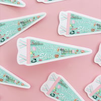 Image 1 of Holiday at the Shore pennant sticker 