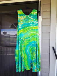 Image 8 of Size XL - XXXL Reverse dyed- geode dress with pockets 