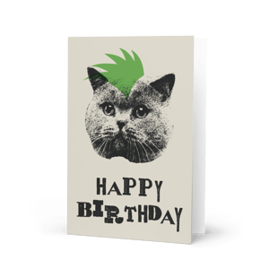 Image of Punk Cat Birthday Card 🐈‍⬛