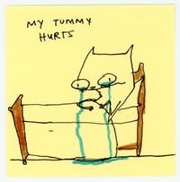 my tummy hurts tears