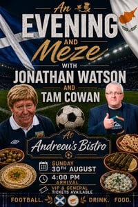 An Evening & Meze with Johnathan Watson & Tam Cowan 