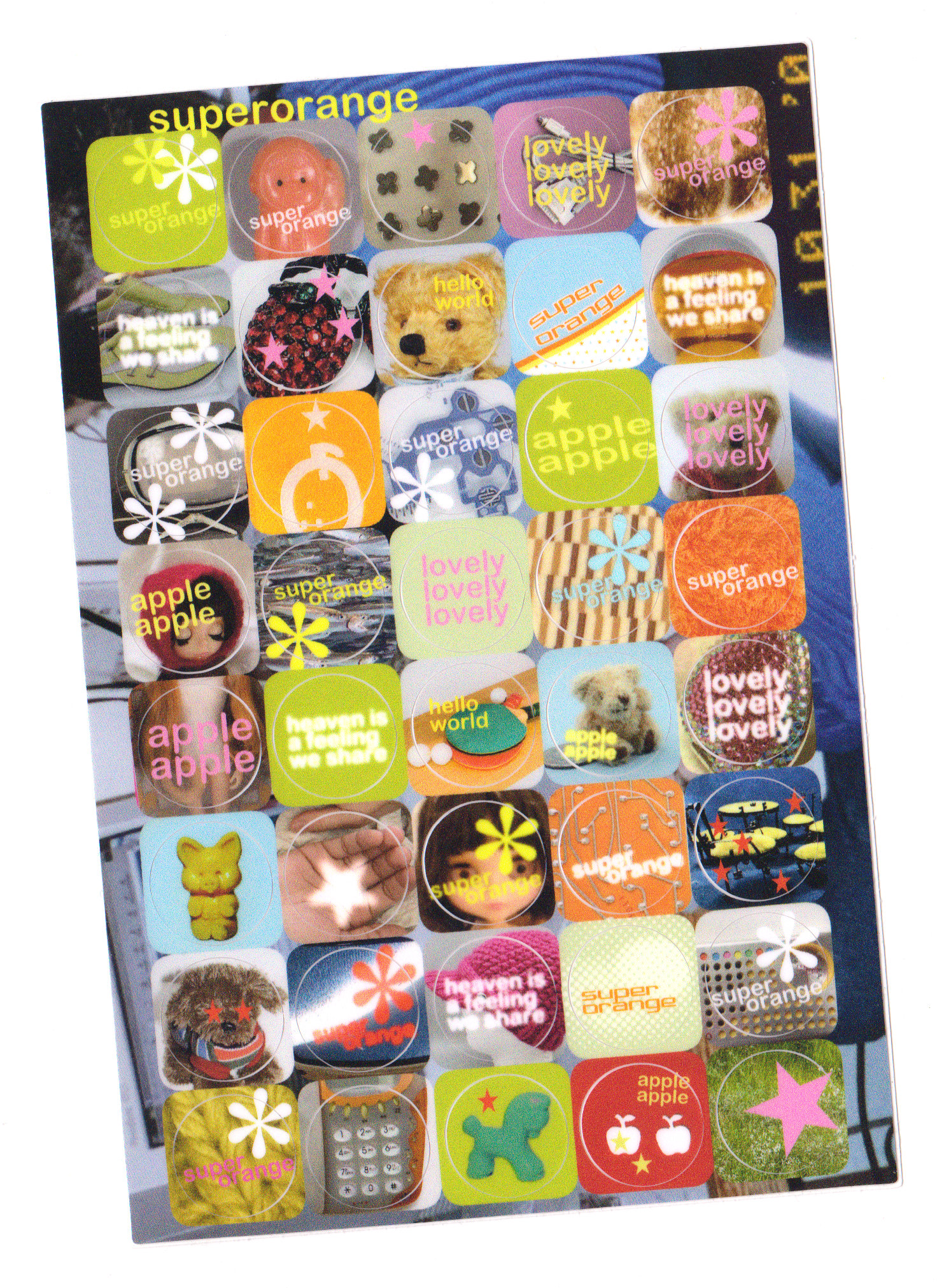 apple2orange sticker sheet