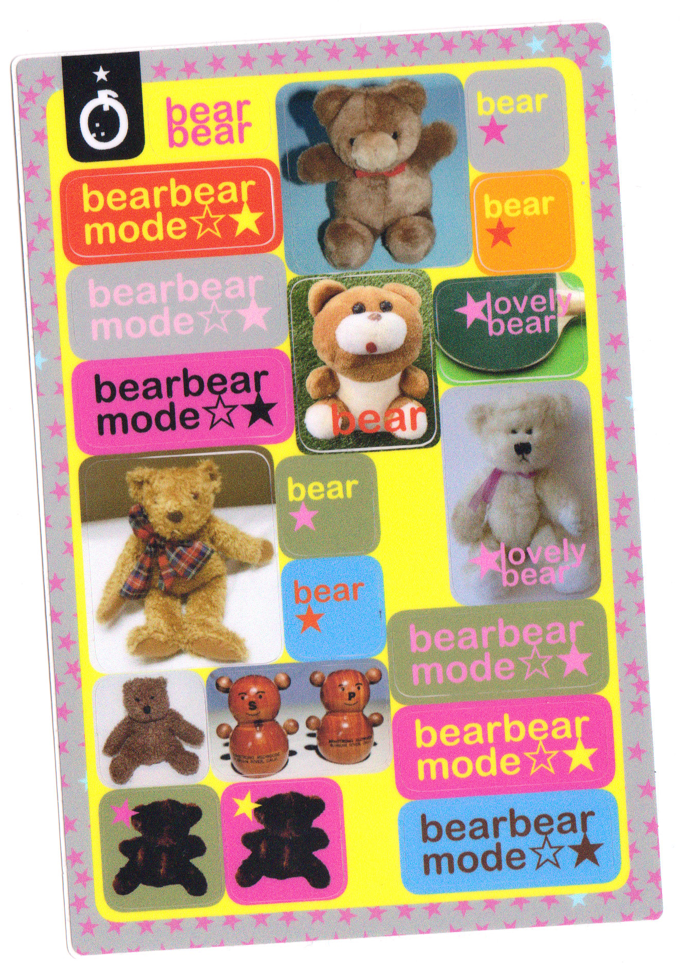 bearbear mode sticker sheet