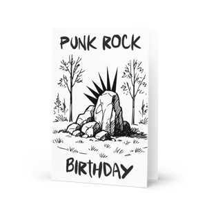 Image of Punk Rock Birthday Card Design 🪨