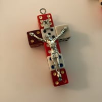 Image 3 of Lousy Crucifix - Handmade vintage dice crucifix