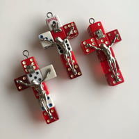 Image 1 of Lousy Crucifix - Handmade vintage dice crucifix
