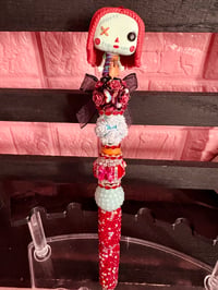 Image 3 of Day of the death and Tim Burton characters  beaded pen 🖊️ 🎃🖤