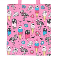 Image 2 of Dead Hot Days Pink Tote Bag