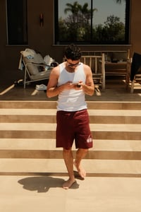 Image 2 of Burgundy Shorts SS26