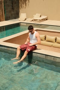 Image 4 of Burgundy Shorts SS26