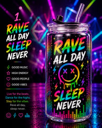 Image 1 of Rave & EDM Festival Collection | 18oz Glass Tumbler