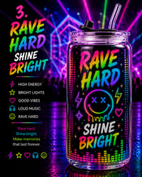 Image 3 of Rave & EDM Festival Collection | 18oz Glass Tumbler