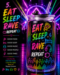 Image 5 of Rave & EDM Festival Collection | 18oz Glass Tumbler