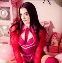 Red & Pink Worn Wrestling Costume For sale ❤️