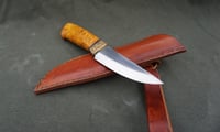 Image 11 of Bushcraft Knife Handmade Huntsman British Birch Burl