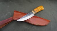 Image 12 of Bushcraft Knife Handmade Huntsman British Birch Burl