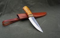 Image 1 of Bushcraft Knife Handmade Huntsman British Birch Burl