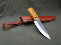 Image 15 of Bushcraft Knife Handmade Huntsman British Birch Burl