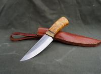Image 20 of Bushcraft Knife Handmade Huntsman British Birch Burl