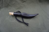Image 2 of Slöyd Puukko: 52100 Blade, Masur Birch Handle, Black Leather Sheath