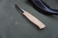 Image 11 of Slöyd Puukko: 52100 Blade, Masur Birch Handle, Black Leather Sheath