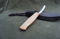Image 15 of Slöyd Puukko: 52100 Blade, Masur Birch Handle, Black Leather Sheath