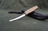 Image 17 of Slöyd Puukko: 52100 Blade, Masur Birch Handle, Black Leather Sheath