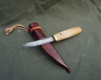 Image 3 of Puukko: Laminated Blade, Oak Handle, Leather Sheath