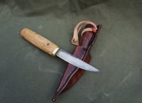 Image 6 of Puukko: Laminated Blade, Oak Handle, Leather Sheath