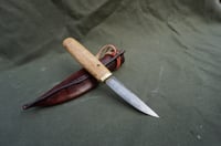 Image 8 of Puukko: Laminated Blade, Oak Handle, Leather Sheath