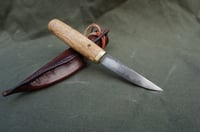Image 9 of Puukko: Laminated Blade, Oak Handle, Leather Sheath