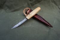 Image 10 of Puukko: Laminated Blade, Oak Handle, Leather Sheath