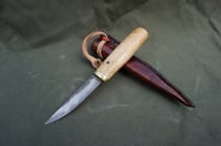 Image 11 of Puukko: Laminated Blade, Oak Handle, Leather Sheath