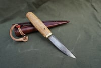 Image 14 of Puukko: Laminated Blade, Oak Handle, Leather Sheath